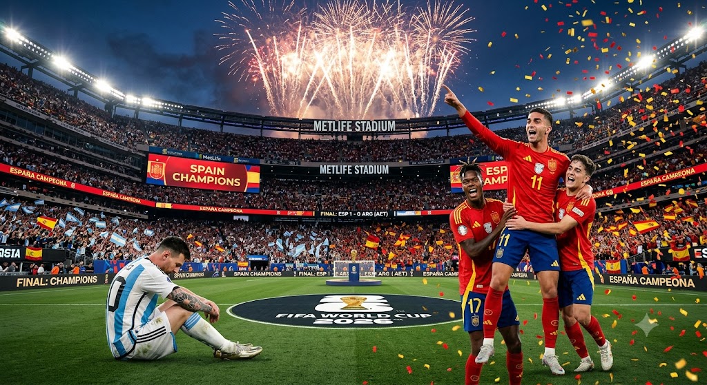 Thumbnail for Spain Beats Argentina 1-0 in Extra Time to Win the 2026 World Cup